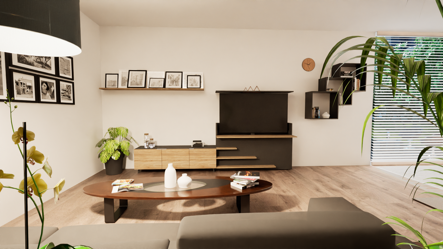 TV Up Livingroom mit Sideboard